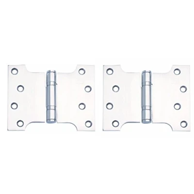 Image of Polished Stainless Steel Button Tipped Parliament Hinges 4 x 3 5&quot;