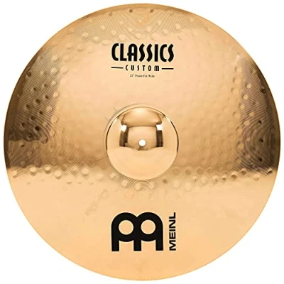 Image of Meinl Cymbals Classics Custom Brilliant Powerful Ride Cymbal 22 inch (Video) for Drum Set (55,88cm) B12 Bronze, Finish, Made in Germany (CC22PR B)