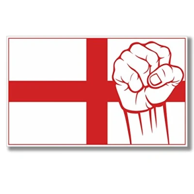 Image of 2 x 20cm/200mm England St George&#039;s Flag Window Cling Sticker Car Van Campervan Glass #4078