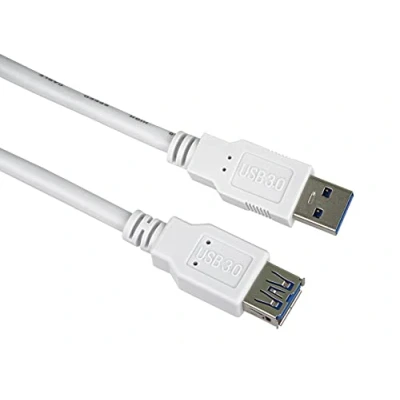 Image of PremiumCord USB 3.0 Extension Cable 5 m, SuperSpeed Data up to Gbit/S, Charging Cable, Type A Female Male, 9Pin, 3X Shielded, Colour White, Length 1 m