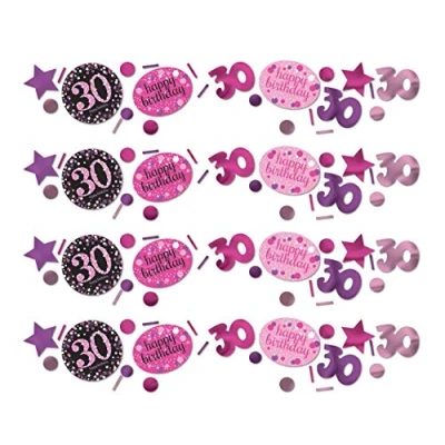 Image of Pink Sparkling Celebration 30th 3 Pack Value Confetti 34g