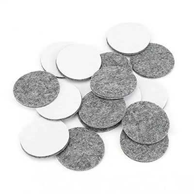 Image of 32nd Felt Furniture Feet Pads, Floor Protector with Self Adhesive Back Round (5CM Diameter) Grey 16 Pack