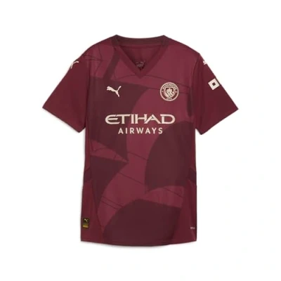 Image of PUMA Manchester City Third Shirt 2024/25 Season Womens Burgundy Size: M