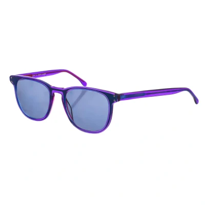 Image of Zen Z434 Unisex Square Shape Acetate Sunglasses Blue One Size