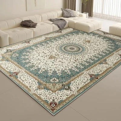 Image of Aspire Homeware Rugs for Bedroom Living Room Extra Large 240x320 cm Traditional Area Cashmere Style Soft Short Pile Vintage Rug Carpet Dining Easy To Clean, Willow