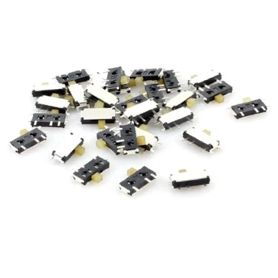 Image of sourcingmap 30 Pcs 2 Position 7 Pin 1P2T SPDT Horizontal Mini Surface Mounted Devices SMT Slide Switch