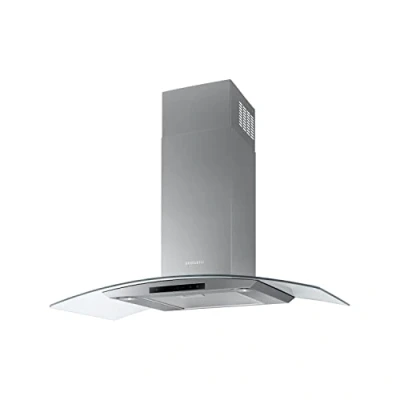 Image of Samsung 90cm Curved Glass Chimney Hood Stainless Steel