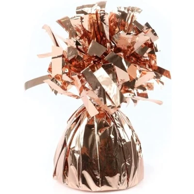 Image of Foil Balloon Weight for Helium Balloons in Rose Gold 1x 160g Heavy Birthday Party Wedding Celebration Décor with Tassles