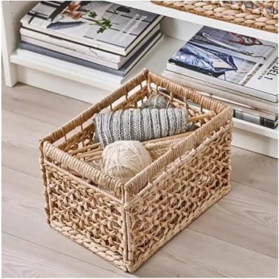 Image of I K E A TATING Basket, water hyacinth/natural35x25x25 cm + FREE FINCHLEY REFILL PEN (1)