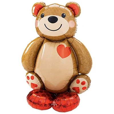 Image of amscan 4237311 Airloonz: Big Cuddly Teddy Foil Balloon P70 (34&quot;/86Cmx 48&quot;/121Cm)