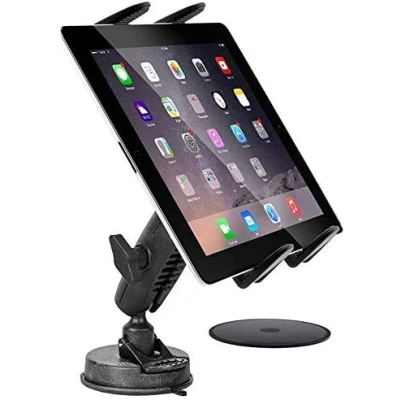 Image of iBolt Tabdock BizMount Holder/Mount with suction cup base for your windshield, Dashboard, or desk compatible all 7&quot; 18.4&quot; Tablets: iPad, Samsung Galaxy Tab, Google Nexus