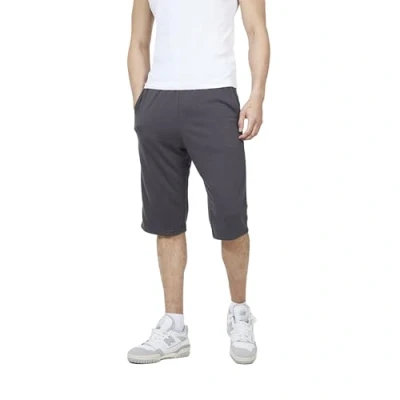 Image of BRAVE SOUL Mens Sweat Shorts 3/4 Length Elastic Waist Summer Lightweight Sweatpant Running for Men, Sizes S to 2XL (UK, Alpha, XL, Regular, Dark Charcoal)
