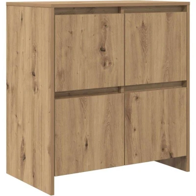 Image of vidaXL Sideboard with Door Artisan oak 70 x 41 75 cm Engineered wood
