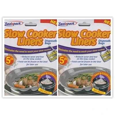 Image of Pajee 10 Pack Slow Cooker Liners Cooking Bags For Round &amp; Oval Cookers TM