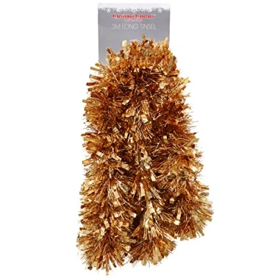Image of Christmas Concepts® 3m / 9.8ft Chunky/Fine Tinsel Decoration (Copper)