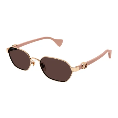 Image of Sunglasses Gucci Gg1593s col. 003 Donna Rotonda Oro