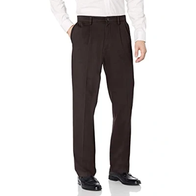 Image of Dockers Men&#039;s Classic Fit Easy Khaki Pants Pleated (Standard and Big &amp; Tall) Casual, Coffee Bean, 42W x 32L