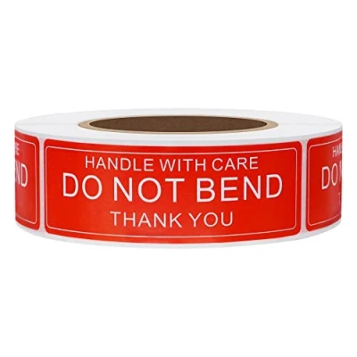 Image of Hylabelest 1x3 Inch Handle with Care Do Not Bend Thank You Stickers Shipping Address Warning Labels Total 500 Per Roll