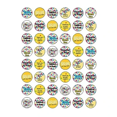 Image of 48 Children In Need Spotty Themed Charity Fundraising Edible Wafer Paper Round Cake Toppers Decorations