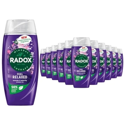 Image of Radox Mineral Therapy Shower Gel Blended with Minerals, and Mood Boosting Scents for Refreshing Relaxing Experience Bulk Buy (225ml, Pack of 12, Peppermint Key Lime)