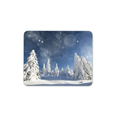Image of Destination Vinyl ltd Snow Scene Mouse Mat Pad Ski Snowboard Winter PC Computer #8594