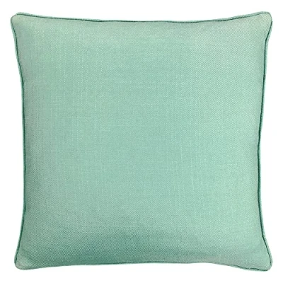 Image of Paoletti Atlantic Twill Woven Feather Filled Cushion Blue One Size