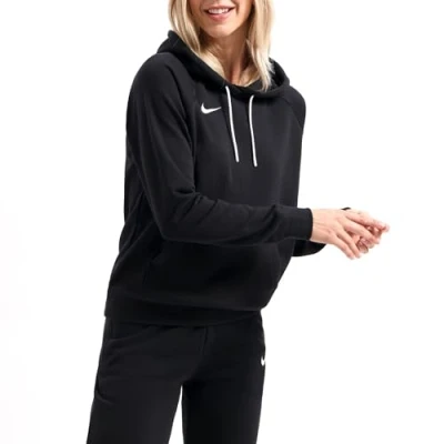 Image of NIKE Women&#039;s Nk Flc Park20 Po Hoodie Sweatshirt, Black/White, S UK