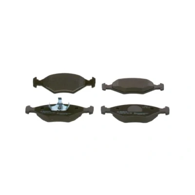 Image of 5894112, 7075742, 7076375, 71738154, 77362315 Brake pad set BOSCH 0 986 424 458 Low Metallic with piston clip, anti squeak plate