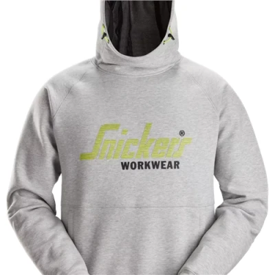 Image of Snickers Logo Hoodie Grey Melange XL
