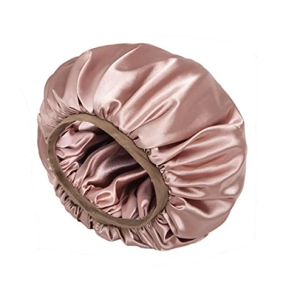 Image of Alnorm Night Cap Satin Hair Bonnet Sleeping Hat for Women Coral Red