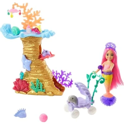 Image of Barbie Mermaid Power Dolls and Playset