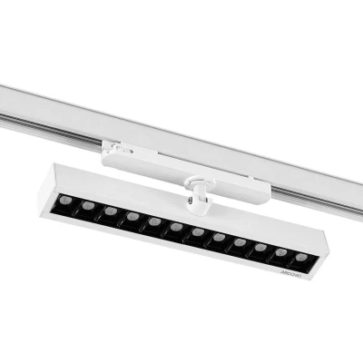 Image of Track Lighting 3 Phase 'Millay' (Modern) in White Made of Aluminium for e.g. Office &amp; Workroom (1 Light Source,) from Arcchio High Voltage