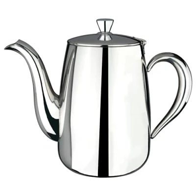 Image of Café Olé Premium Coffee Pot, 18/10 Stainless Steel, Mirror Polished, 56oz, Stay Cool Hollow Handles, Perfect Pour Spout, PC 056