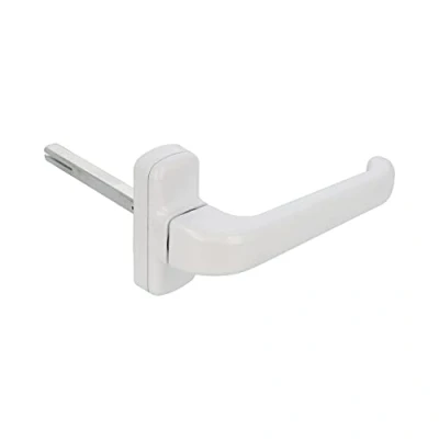 Image of Amig Door Handle with Fittings for Doors Epsilon 132 x 70 mm 8 Square Pin Elegant and Simple Design Ergonomic White Aluminium