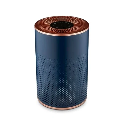 Image of Tower Desktop Air Purifier Blue and Roses Gold