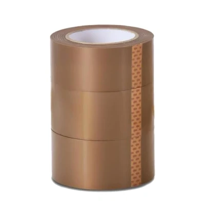 Image of Stick Well Packaging Tape 48mm X 66m, Heavy Duty, Low Noise, Secure &amp; Sticky Brown Parcel for Packing Boxes, Moving Strong House (Brown, 3 Rolls)