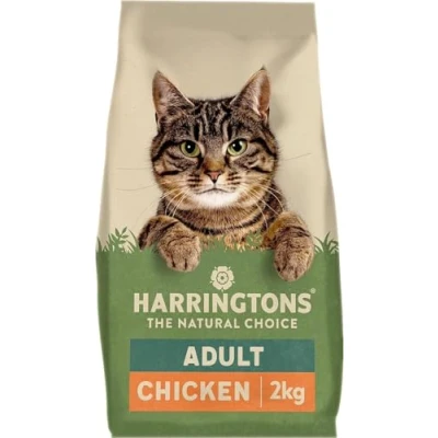 Image of Harringtons Complete Dry Adult Cat Food Chicken 2kg (Pack of 4) Tasty Natural Goodness