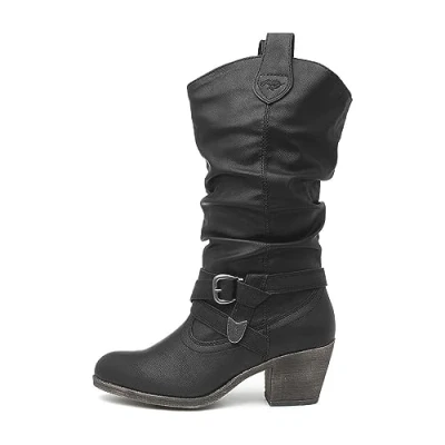 Image of Rocket Dog Sidestep Womens Black Cowboy Boot Size 3 UK