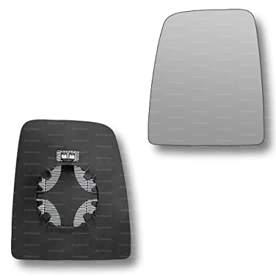 Image of Less4spares Replacement Wing Mirror Glass Left Compatible with Mercedes Sprinter 2018 2022 CLIP ON Passnager Near Side N/S Heated Convex