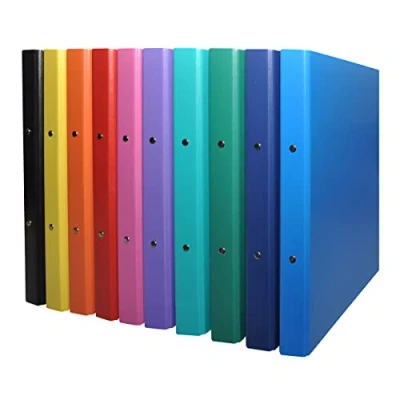 Image of Ring Binder DONAU PP A4/2R/20mm Assorted Colours/Document Archiving/Type A4/2R/20 / Kind Coated/Pockets Does Not Have/Material Cardboard/pp/Reinforcement Strip No Slat Edge/Label Label
