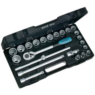 Image of HAZET 900AZ 12 Point Traction Profile Socket Set Multi Colour