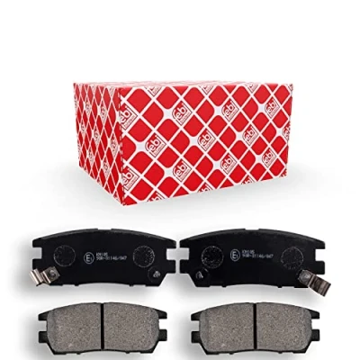Image of 9H0M012, MB858463, MN102623, MR205269, MR389571 Brake pad set FEBI BILSTEIN 170239 Rear Axle with acoustic wear warning MITSUBISHI: PAJERO 2