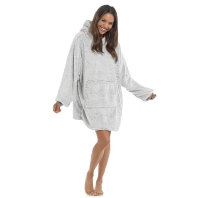 Image of Undercover Adults Fluffy Sherpa Fleece Hoodie LN323 Grey