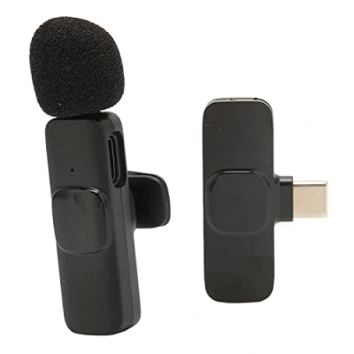 Image of ciciglow USB C Wireless Lavalier Microphone, K8 Plug and Play Lapel Clip on Mini Mic 4H Use Time for Cell Phones, Computers, Tablets, Live Stream, Vlog