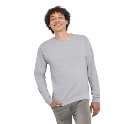 Image of Hanes Mens &#039;s Athletic Shirts, Light Steel, M UK