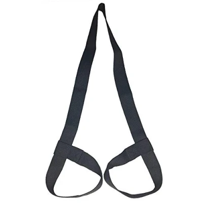 Image of Riarbronee Yoga Mat Carrying Strap Sling，Adjustable Loops for all Sizes（Mat not included） (Black)