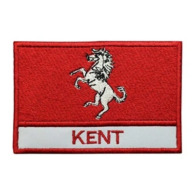 Image of Kent County Flag Logo Iron On Sew Embroidered Patch Badge Applique for Clothes Shirts Jeans etc