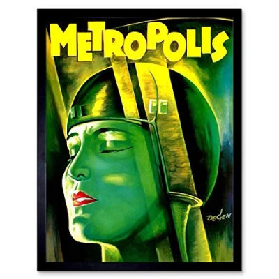 Image of Wee Blue Coo Film Movie 1927 Metropolis Vintage Art Print Framed Poster Wall Decor 12X16 Inch