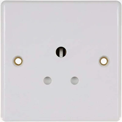 Image of BG ELECTRICAL Nexus 829 / B&amp;Q BQ HC(A) 5A Round Pin 1 Gang Unswitched Socket Slimline White Rounded for Domestic Lighting