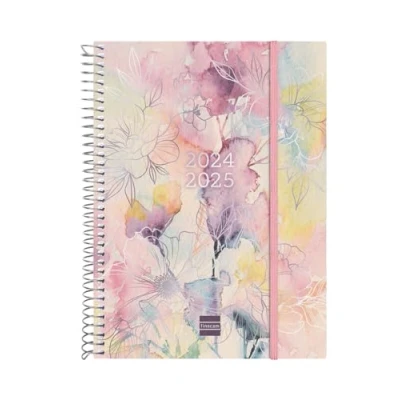 Image of Finocam Spiral 2024 2025 18 Month Diary Horizontal Week View July December (18 Months) Pretty International